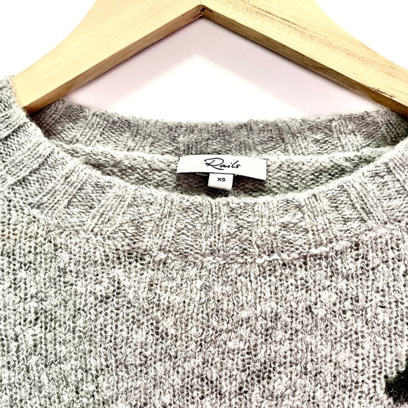 Rails Perci Sweater in Heather Grey Charcoal Lightning Sz XS - Picture 3 of 5